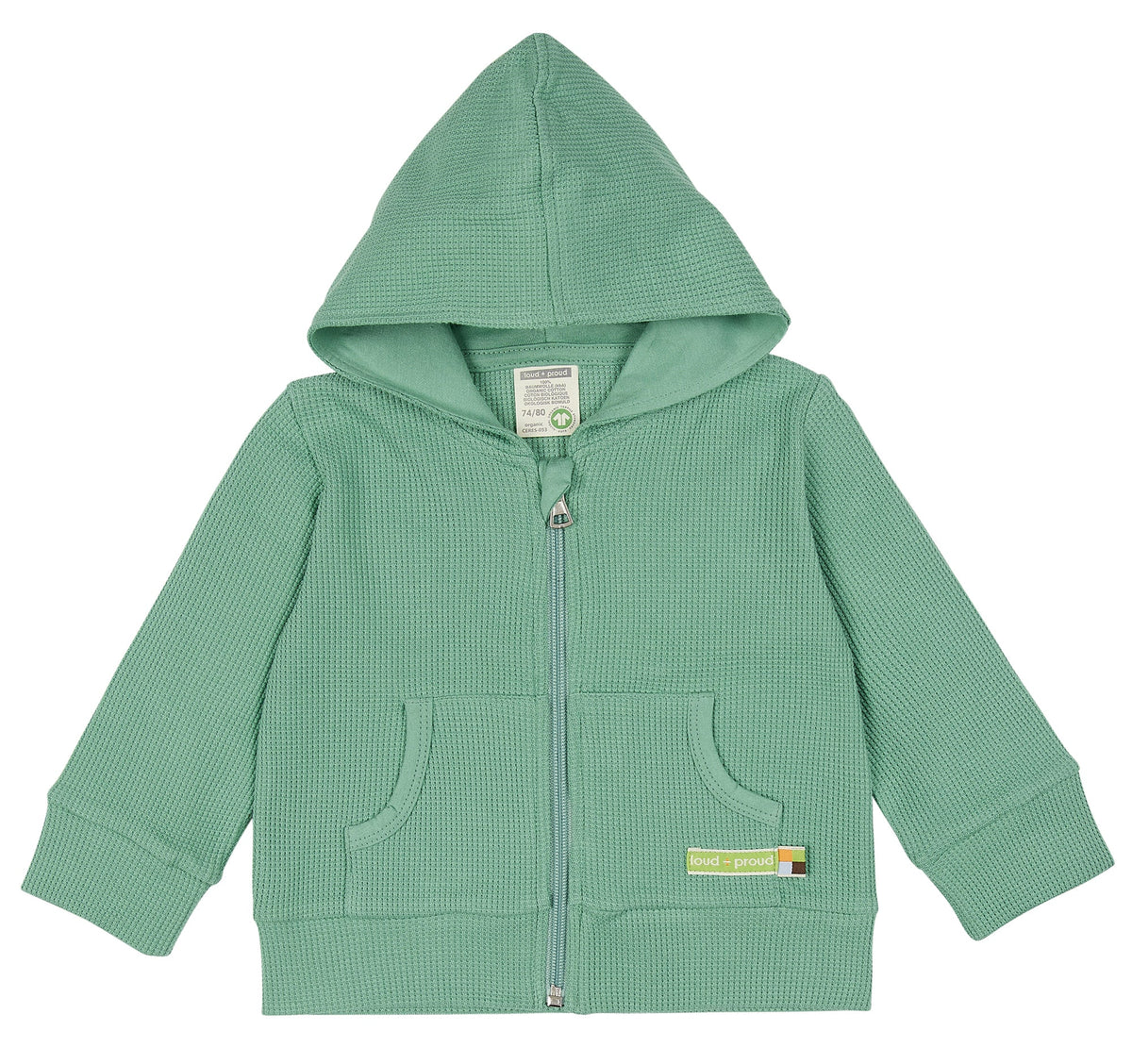 Kapuzenjacke Waffelstruktur - loud + proud - 3104-bam-62/68