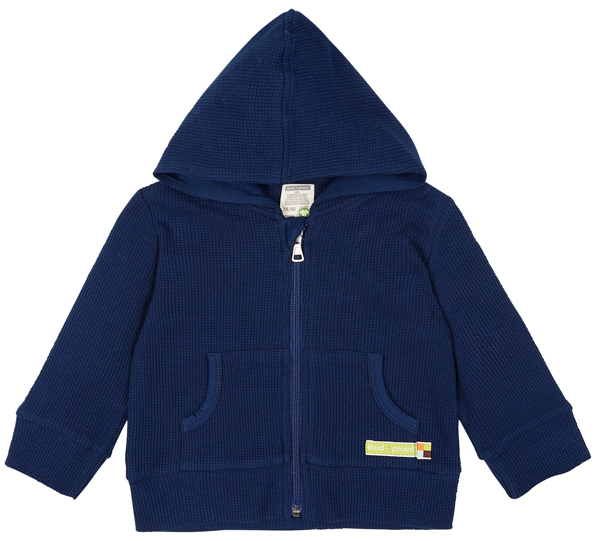  - Kapuzenjacke Waffelstruktur - loud + proud - 3104-ul-62/68