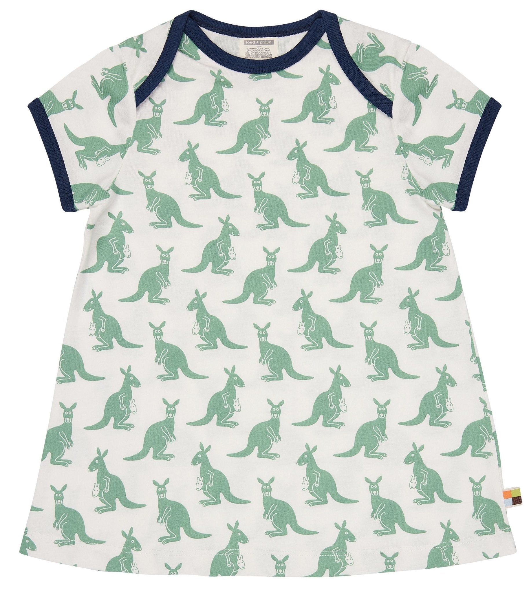  - Kleid Druck - loud + proud - 6054-Bamboo-74/80