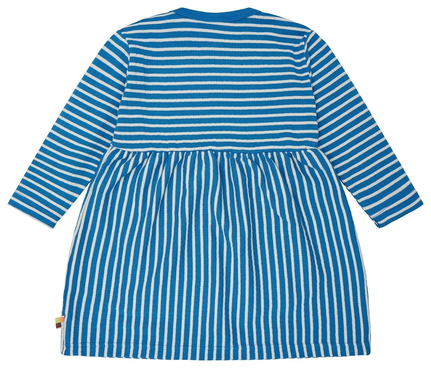  - Kleid langarm gestreift mit Rippe - loud + proud - 6086-azu-74/80