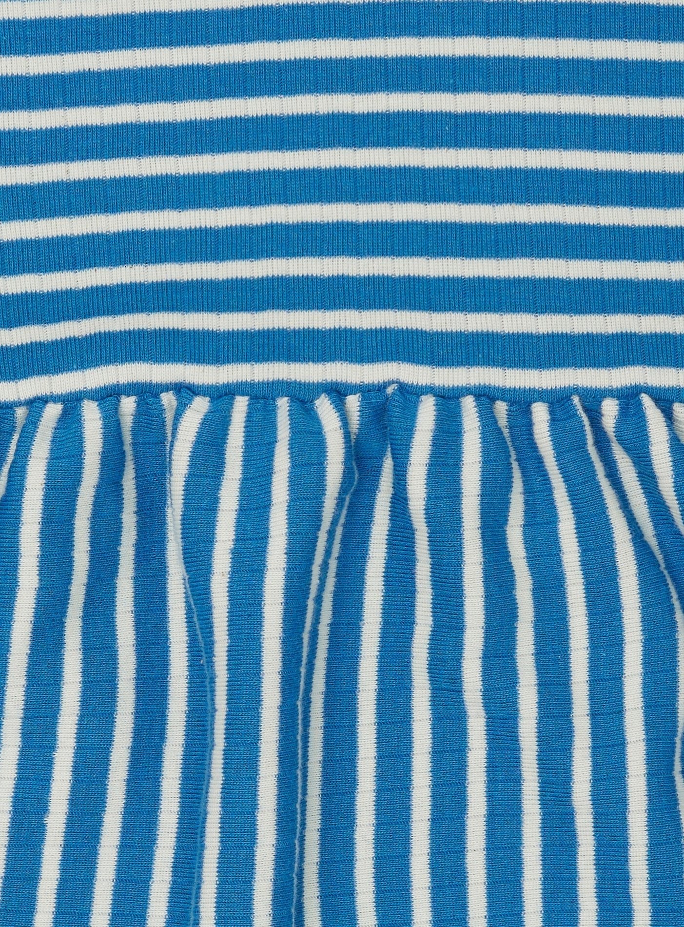  - Kleid langarm gestreift mit Rippe - loud + proud - 6086-azu-74/80