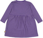 Kleid langarm gestreift mit Rippe - loud + proud - 6073 - vio - 74/80