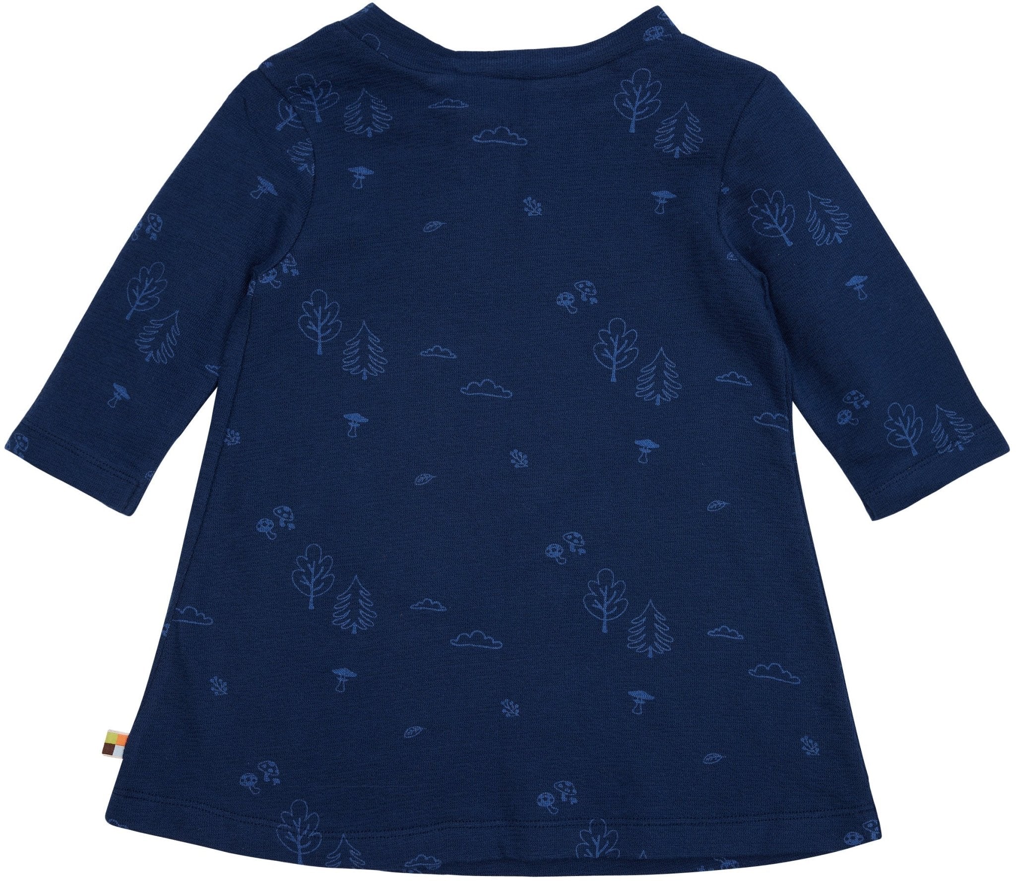 Kleid langarm Strukturstrick mit Druck - loud + proud - 6074 - ul - 74/80