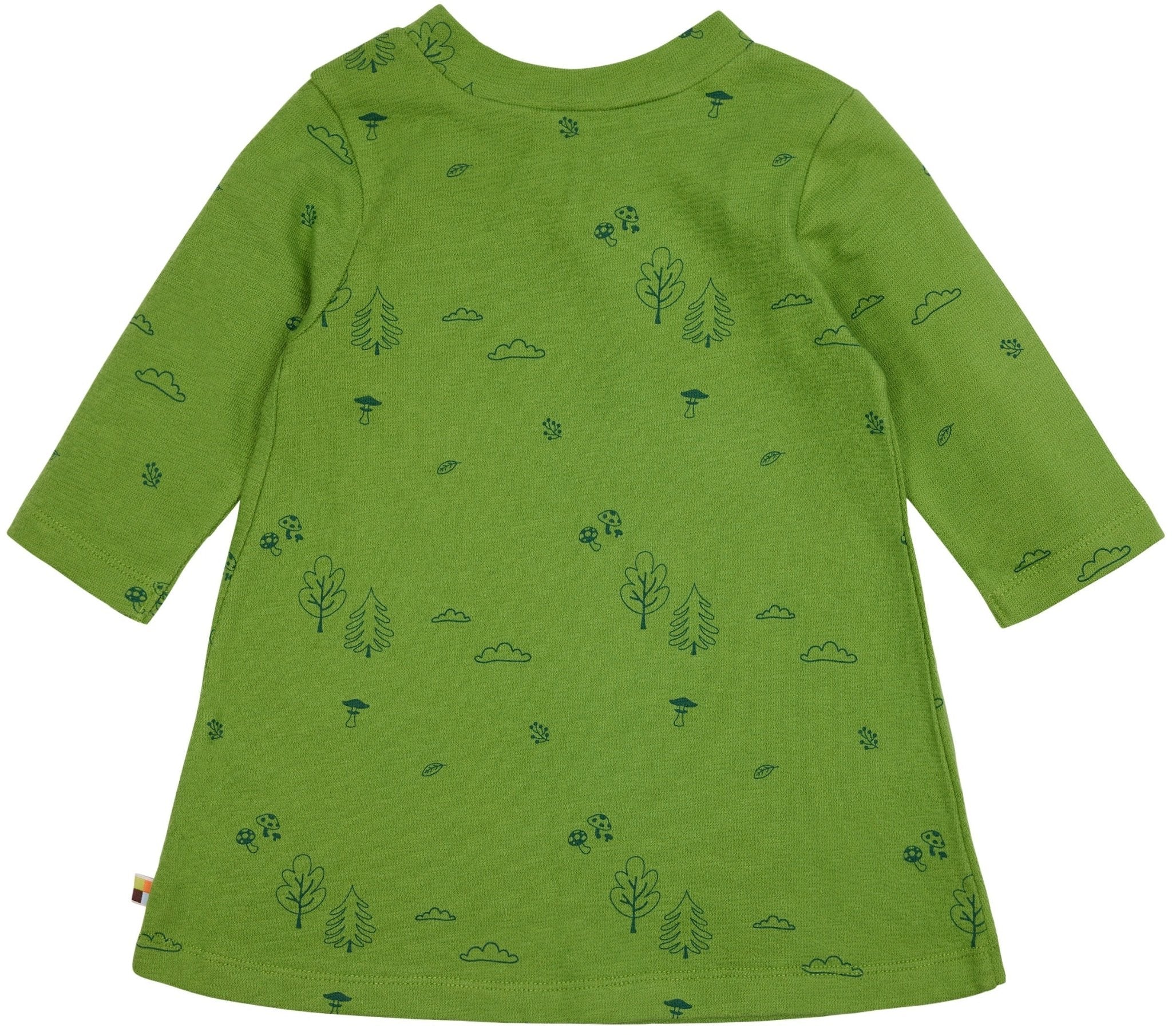 Kleid langarm Strukturstrick mit Druck - loud + proud - 6074 - grs - 74/80