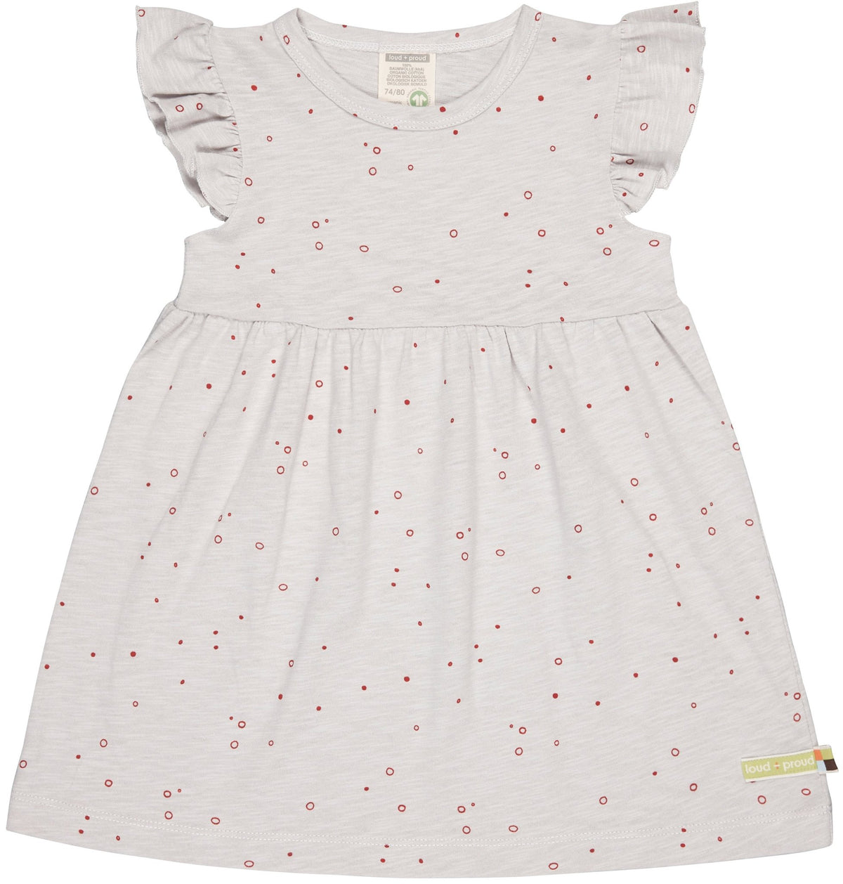 Kleid Slub Jersey mit Druck - loud + proud - 6047-st-74/80