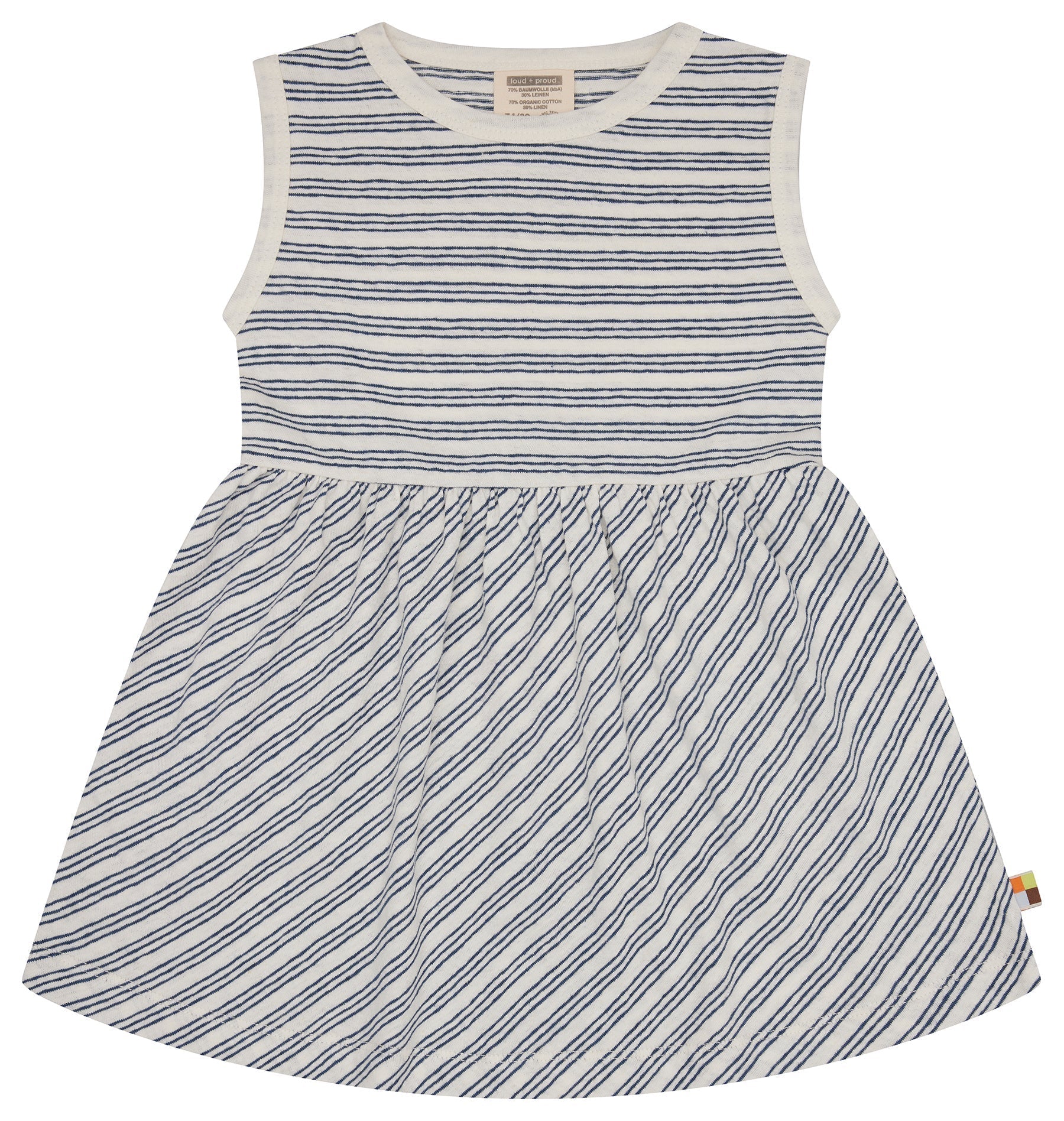 Kleid Streifen mit Leinen - loud + proud - 6090 - ul - 74/80