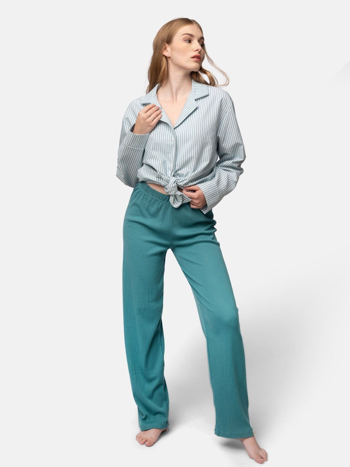 Lässige gerade Hose aus Derby - Rib - loud + proud - G401-top-36