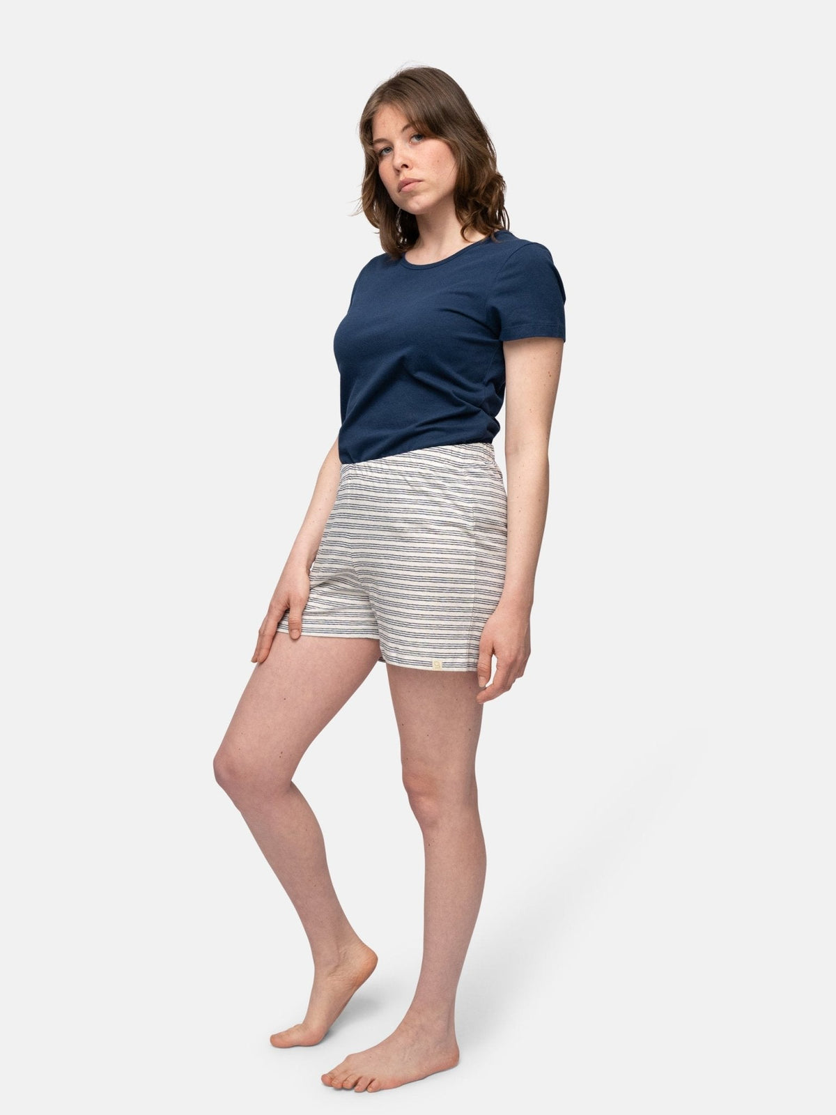 Lässige Short mit Leinen - Anteil - loud + proud - G413-ul-36