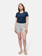 Lässige Short mit Leinen - Anteil - loud + proud - G413-ul-36