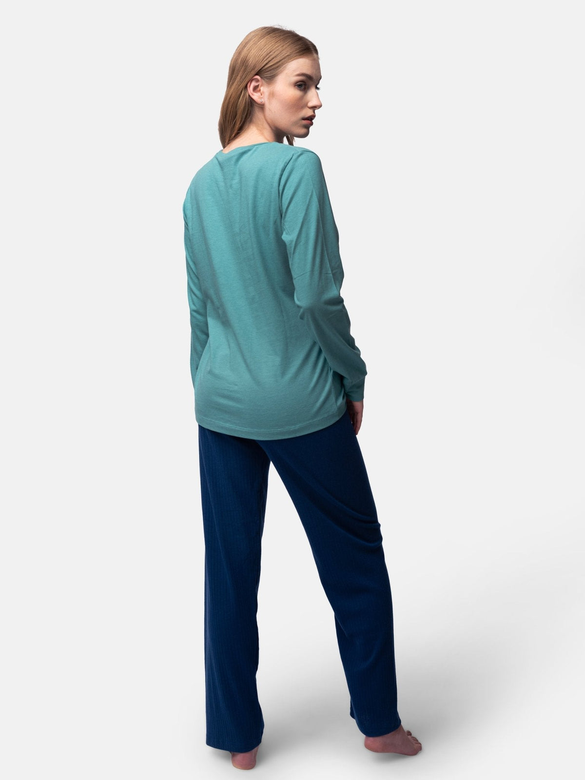 Langarm - Shirt mit Woll - Anteil und Bündchen - loud + proud - G204-top-36