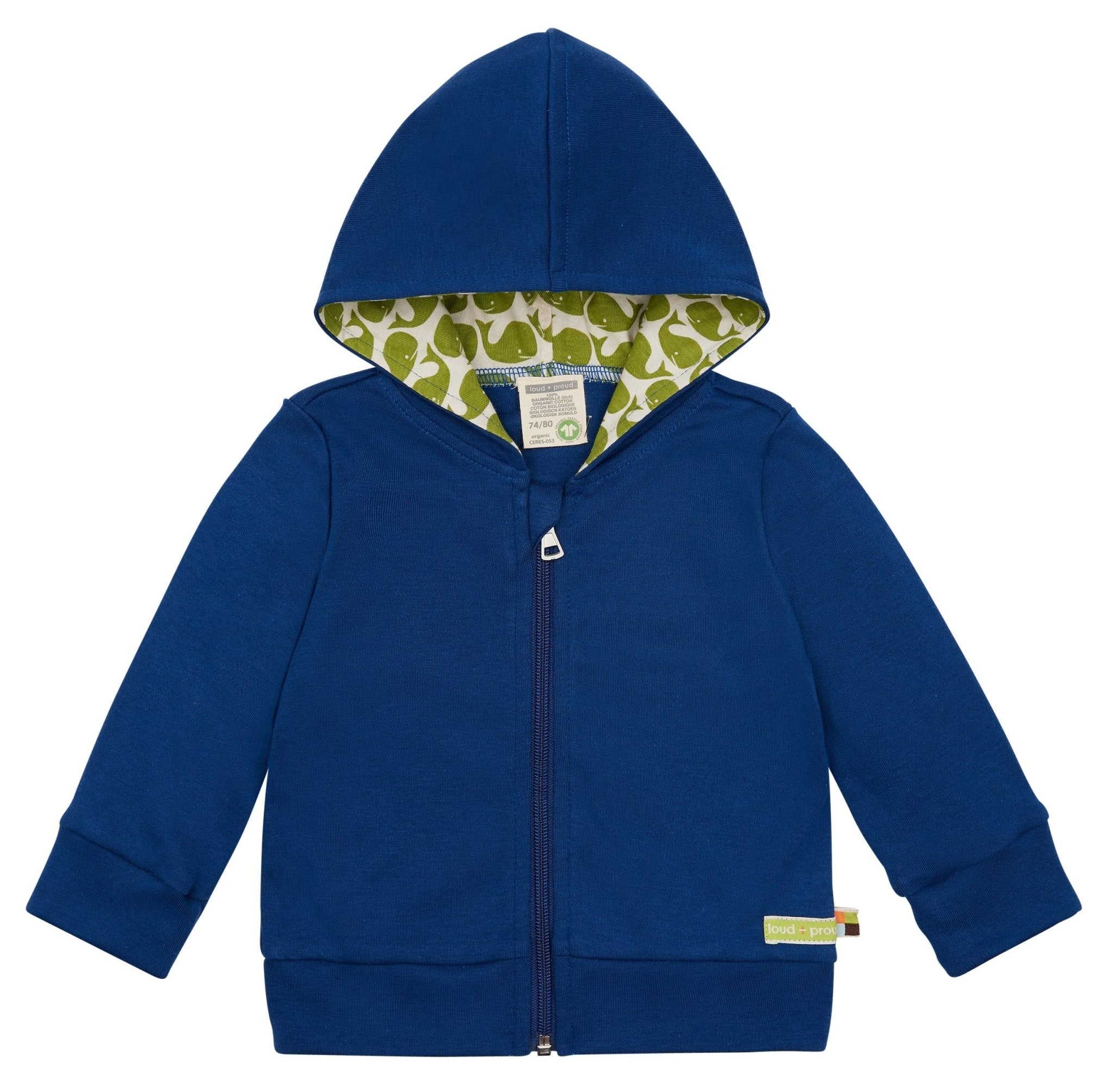 Leichte Kapuzenjacke aus Interlock - loud + proud - 3126 - ul - 62/68