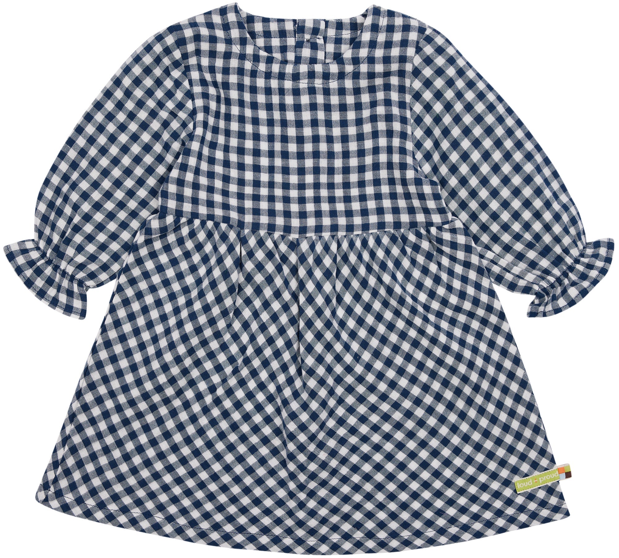  - Musselin Kleid mit Karo - loud + proud - 6077-ul-74/80