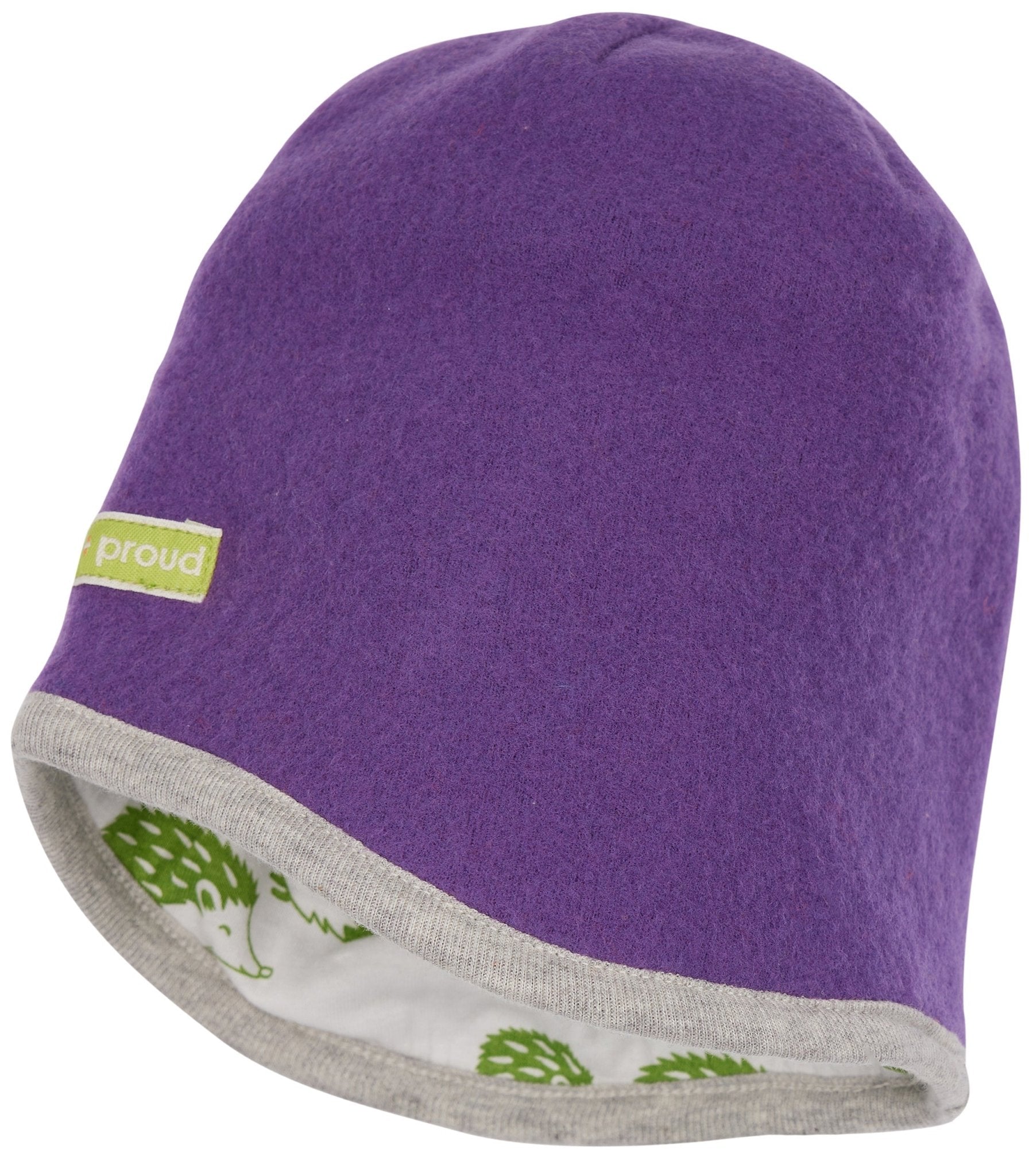 Mütze Wollfleece aus Bio - Wolle - loud + proud - 7158 - vio - 62/68