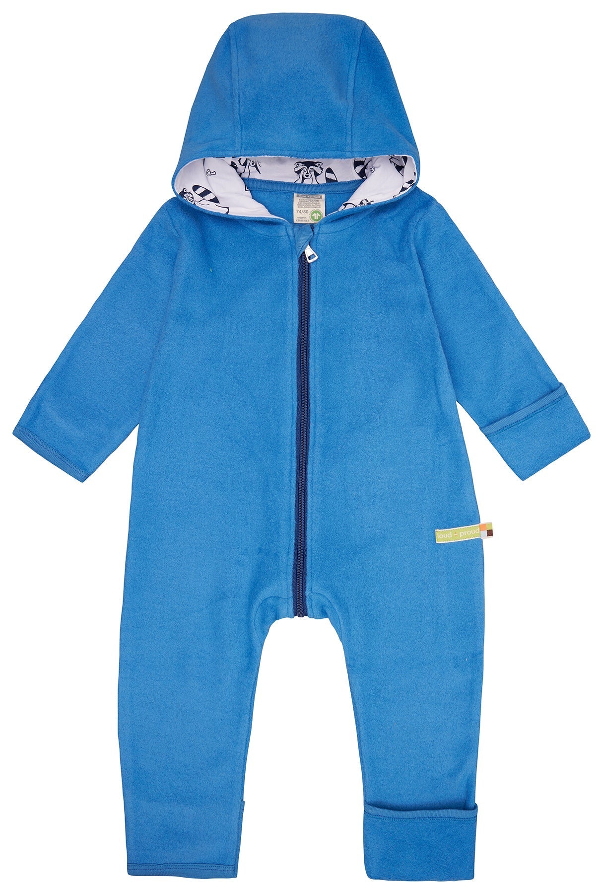 Overall aus Baumwoll - Fleece - loud + proud - 5151 - azu - 50/56