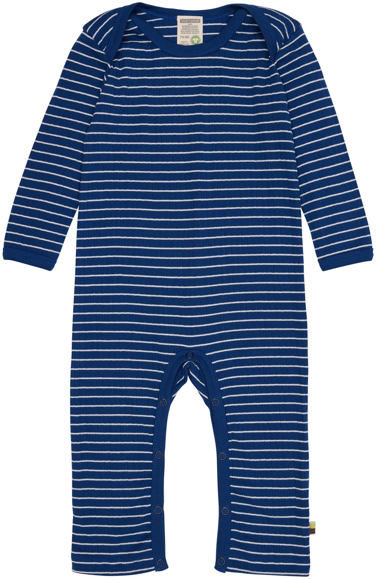 Overall langarm gestreift mit Rippe - loud + proud - 5133 - ul - 50/56