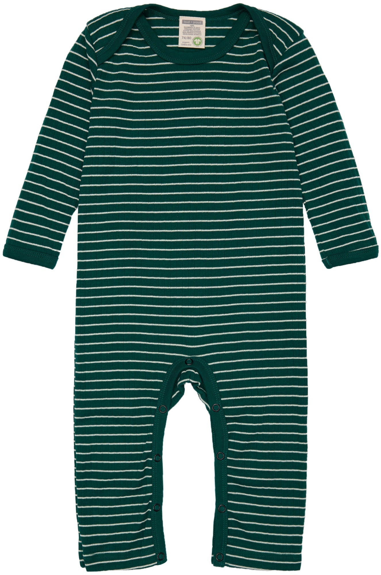 Overall langarm gestreift mit Rippe - loud + proud - 5133 - bot - 50/56