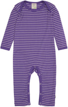 Overall langarm gestreift mit Rippe - loud + proud - 5133 - vio - 50/56