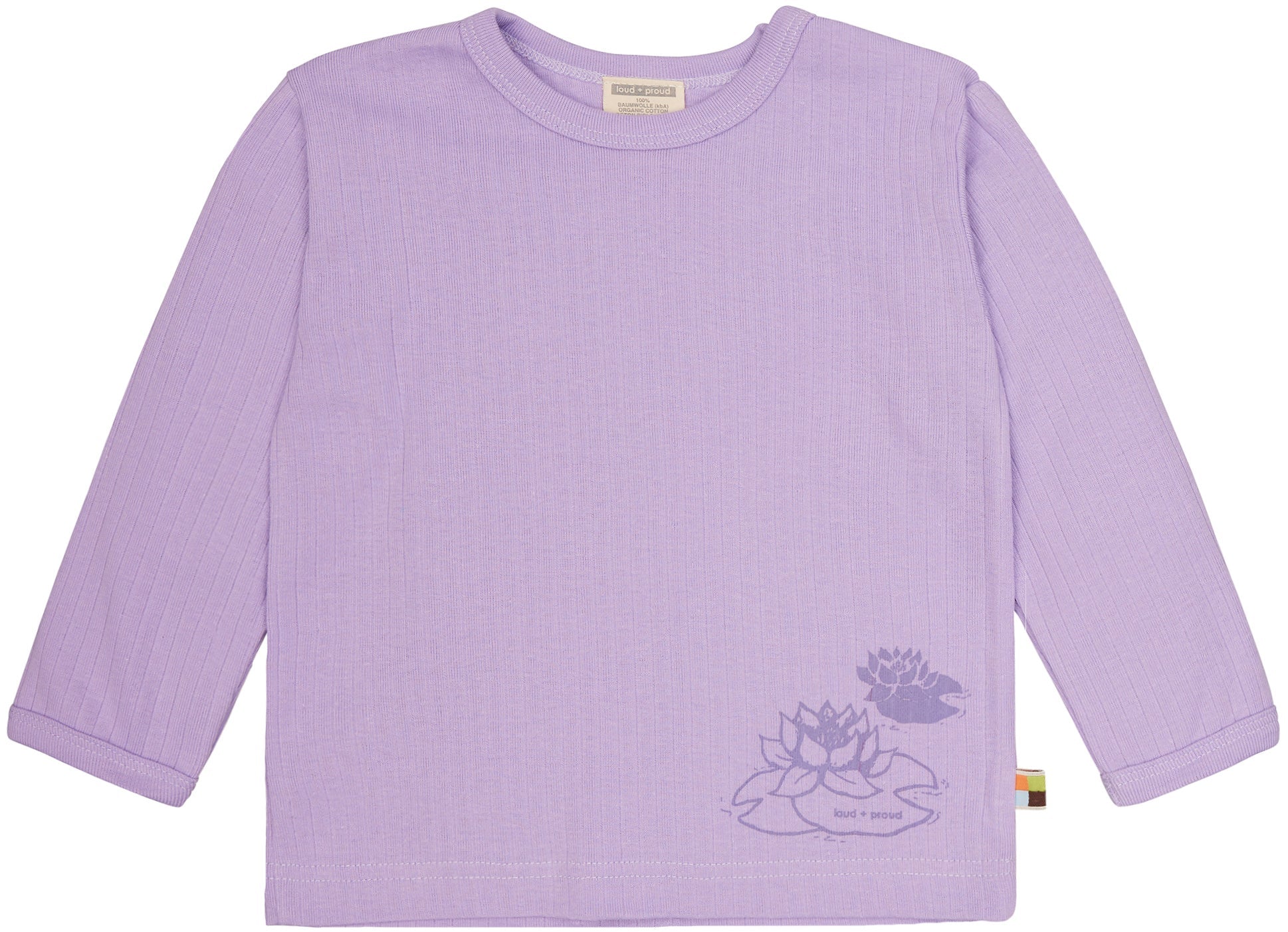 Shirt Derby Rib mit Druck - loud + proud - 1151 - lil - 62/68
