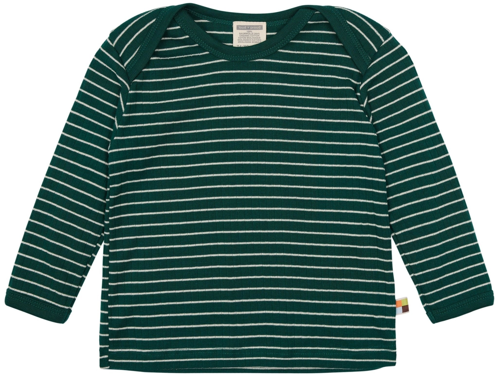 Shirt langarm gestreift mit Rippe - loud + proud - 1134 - bot - 62/68