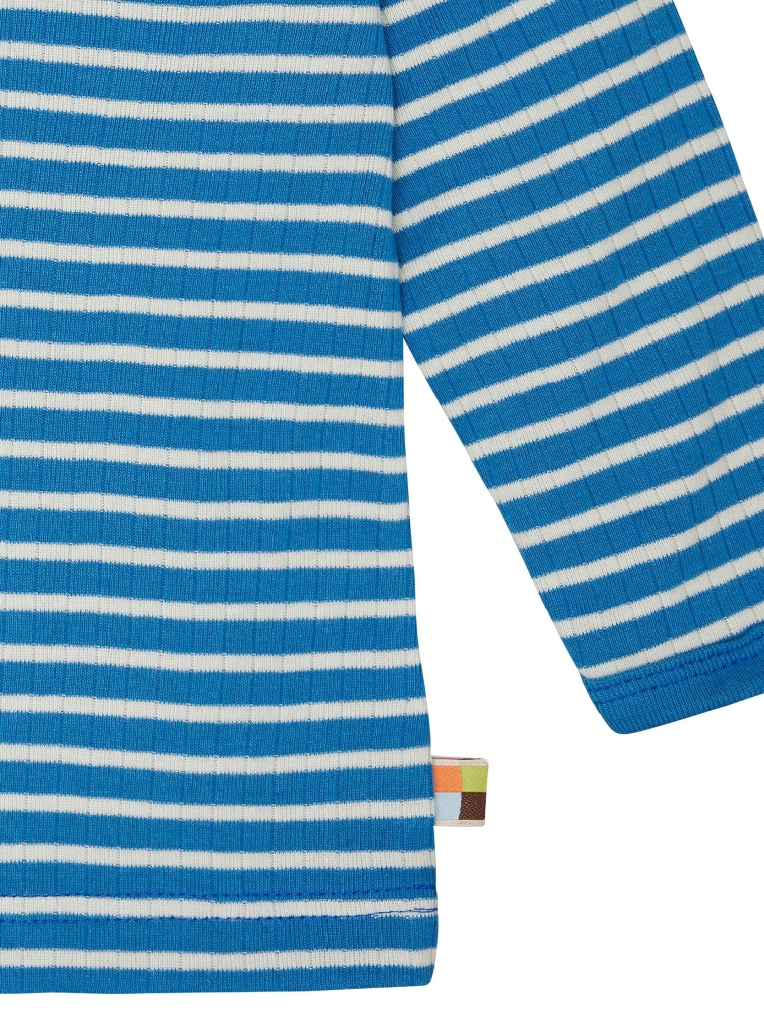  - Shirt langarm gestreift mit Rippe - loud + proud - 1162-azu-62/68