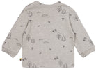 Shirt langarm Strukturstrick mit Druck - loud + proud - 1135 - sil - 62/68