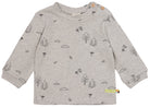 Shirt langarm Strukturstrick mit Druck - loud + proud - 1135 - sil - 62/68