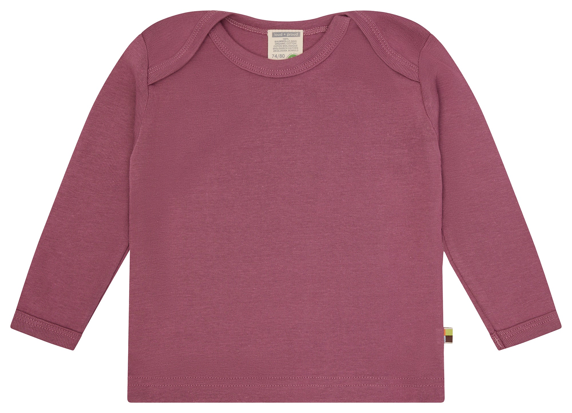 Shirt langarm uni - loud + proud - 1198 - grp - 62/68