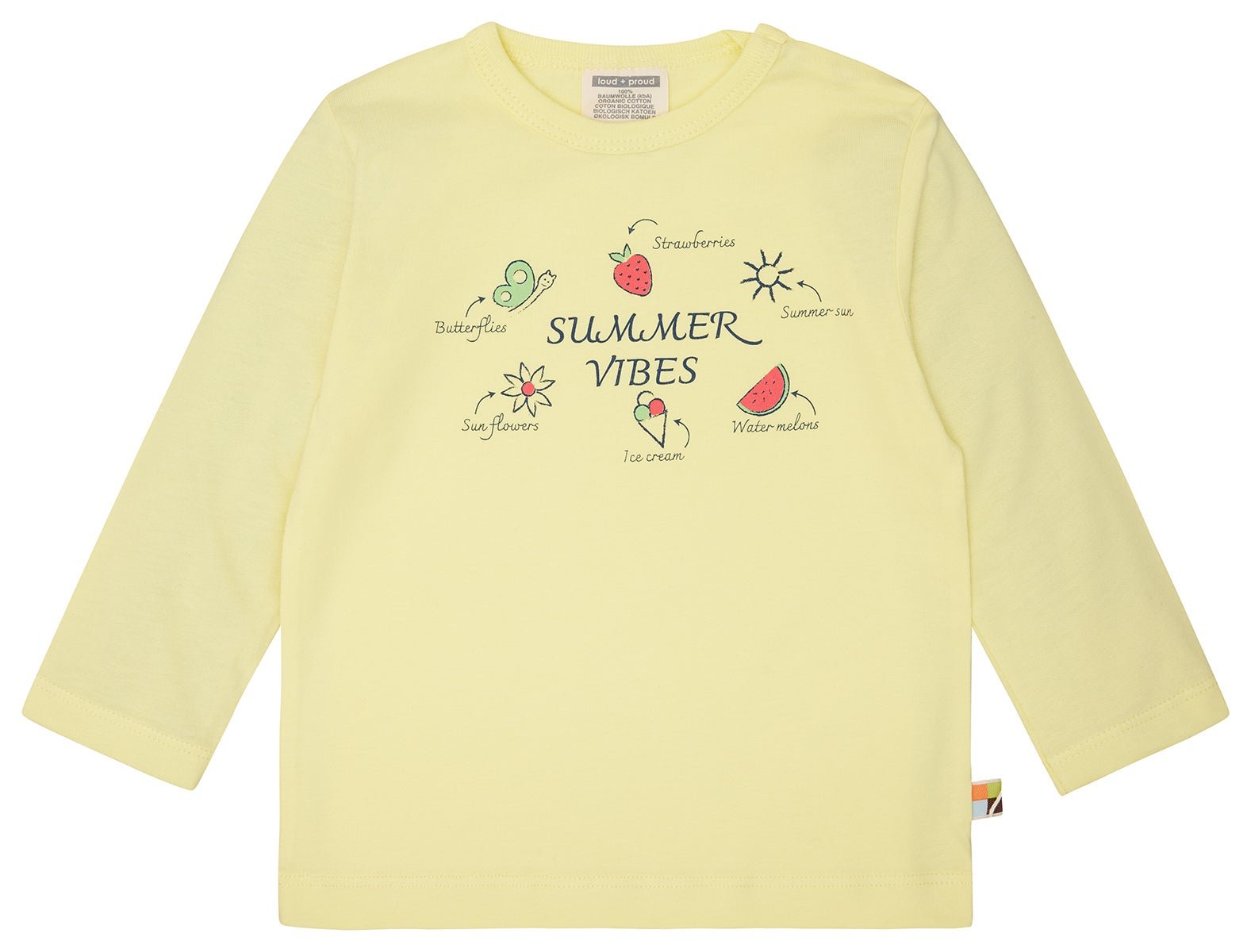 Shirt mit Druckmotiv - loud + proud - 1169 - bl - 62/68