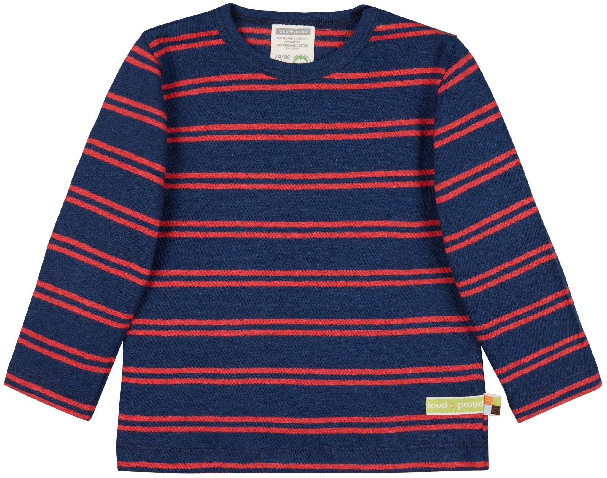  - Shirt Streifen mit Leinen - loud + proud - 1067-ul-62/68