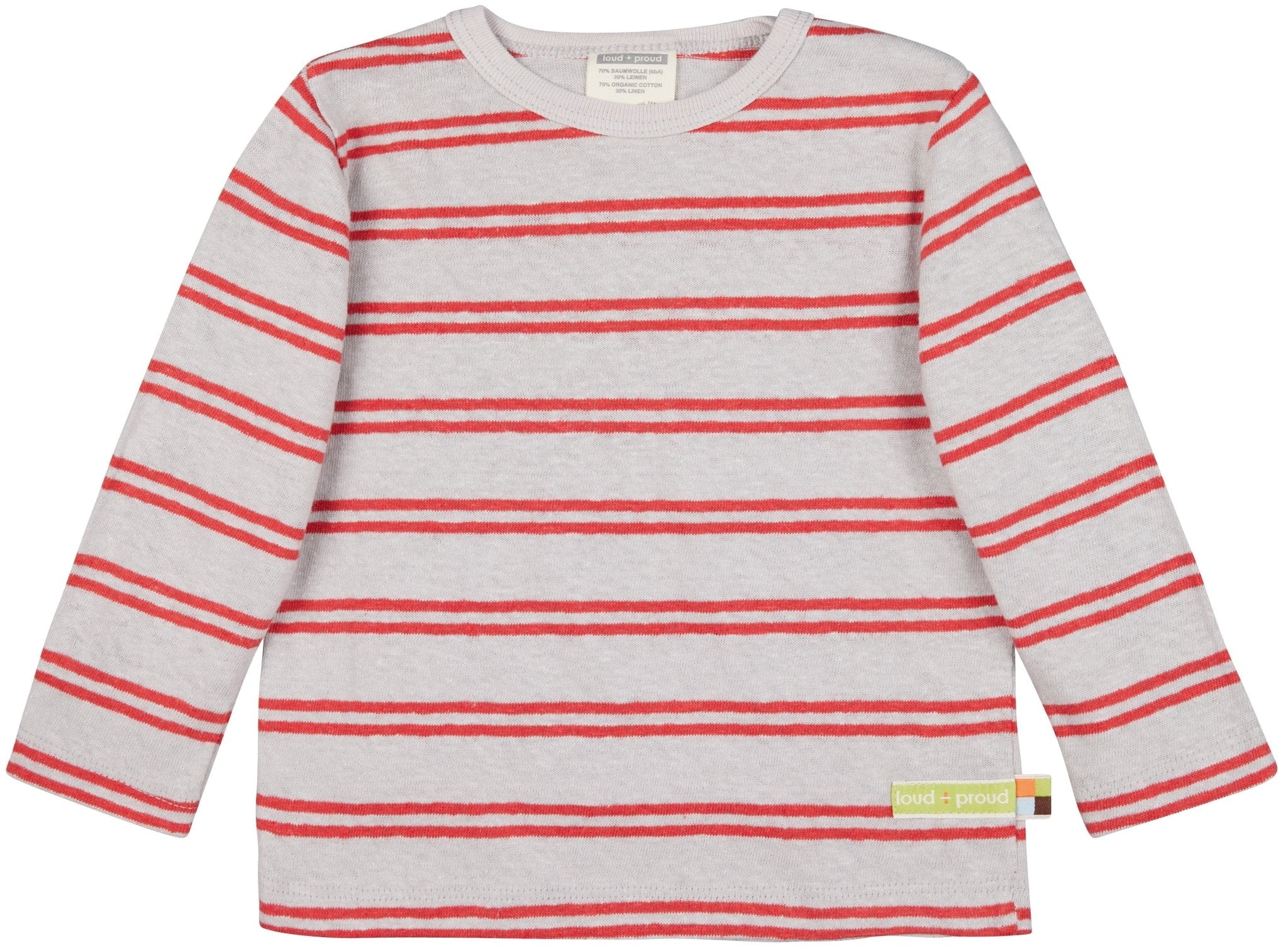  - Shirt Streifen mit Leinen - loud + proud - 1067-st-62/68