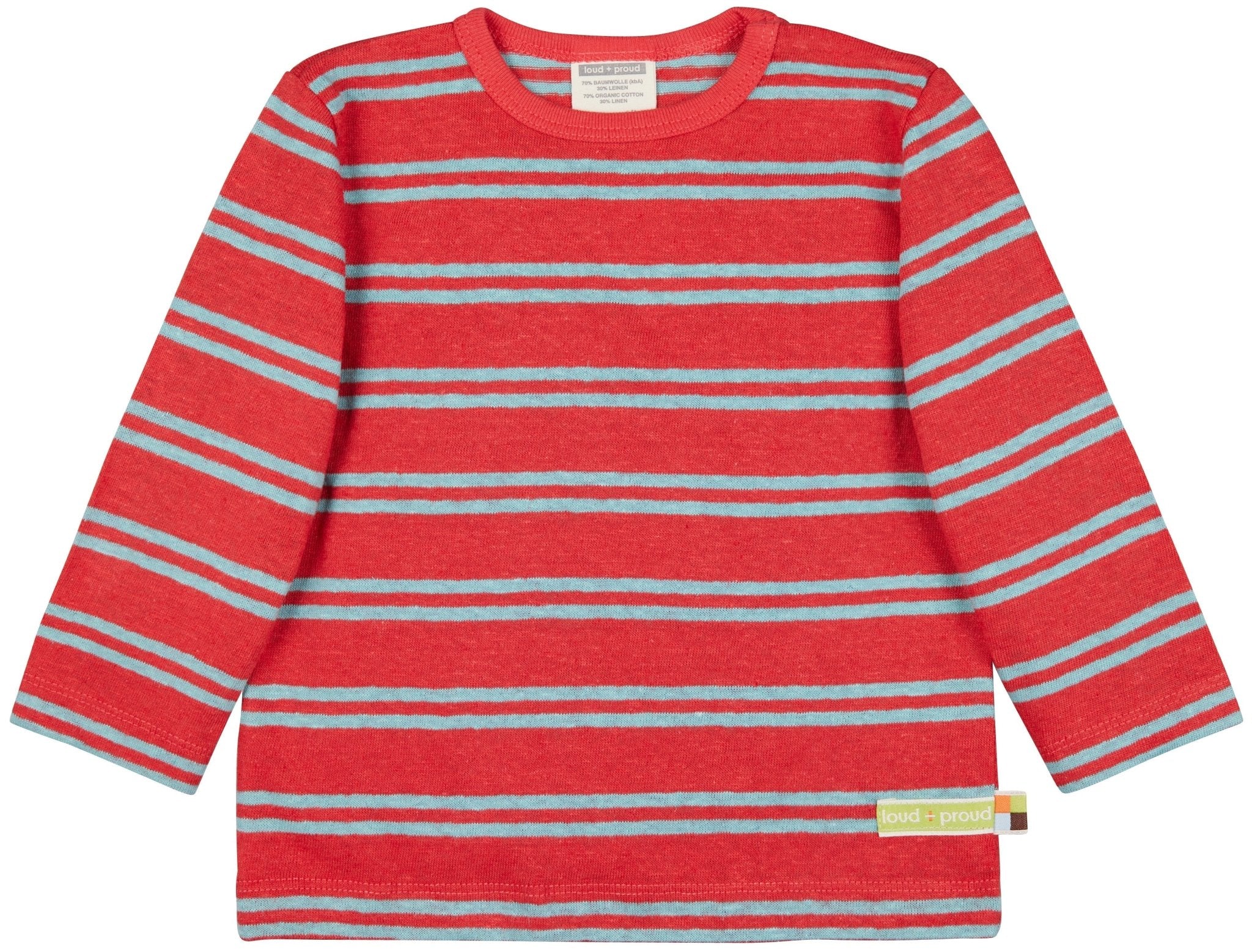  - Shirt Streifen mit Leinen - loud + proud - 1067-chi-62/68