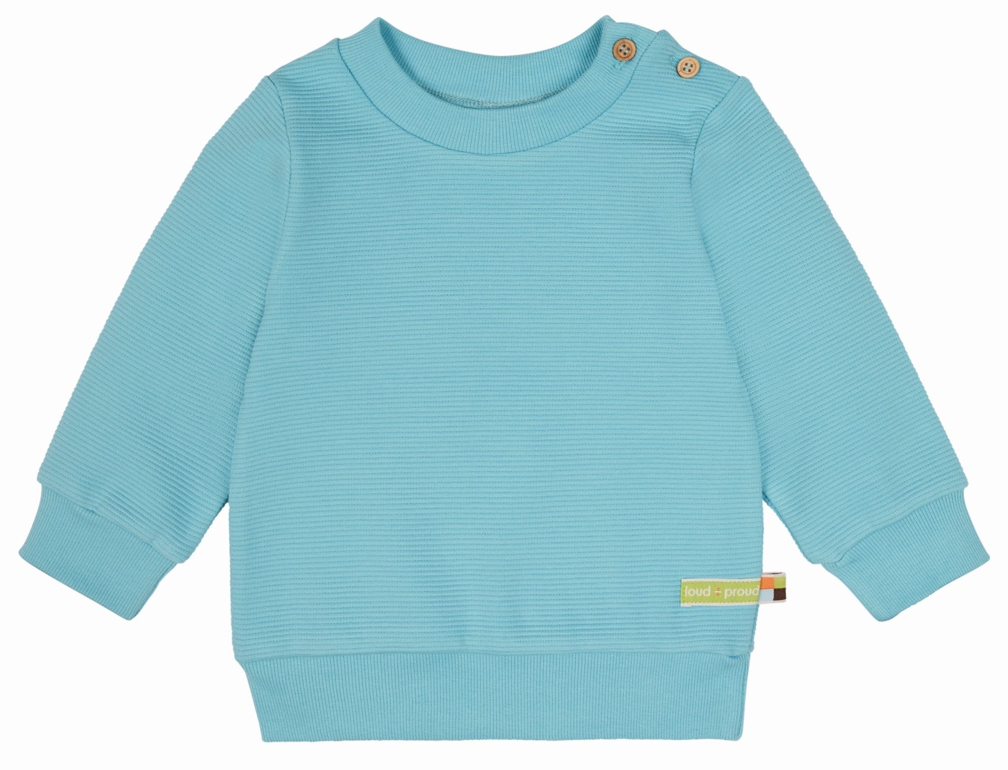 Sweat Rippenstruktur - loud + proud - 1113 - cya - 62/68