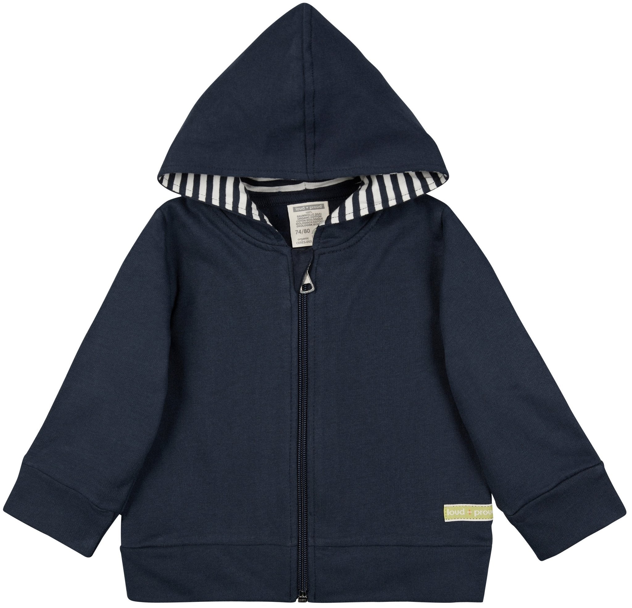 Sweatjacke mit Kapuze - loud + proud - 3085 - ny - 50/56