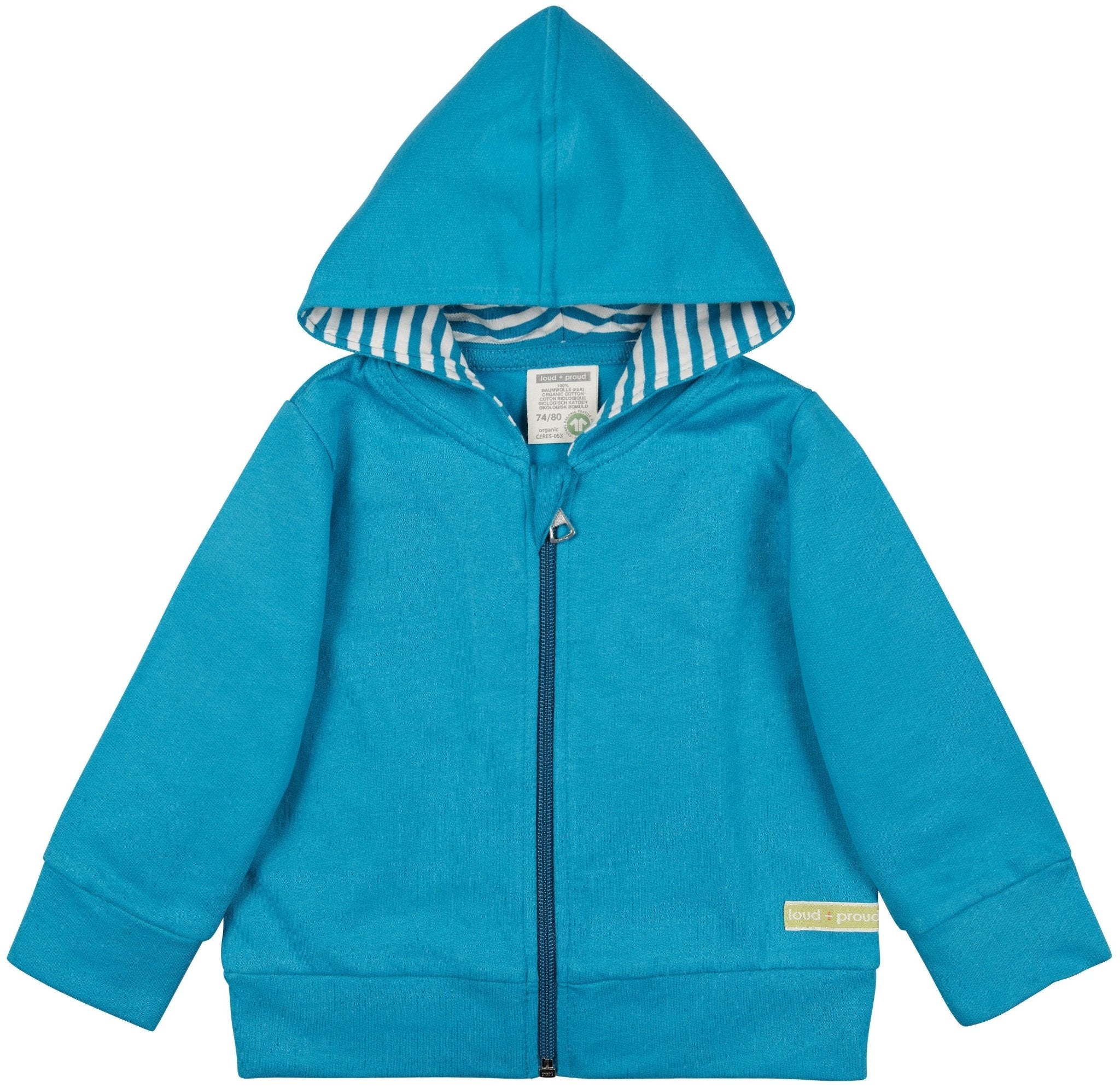 Sweatjacke mit Kapuze - loud + proud - 3085 - pe - 50/56