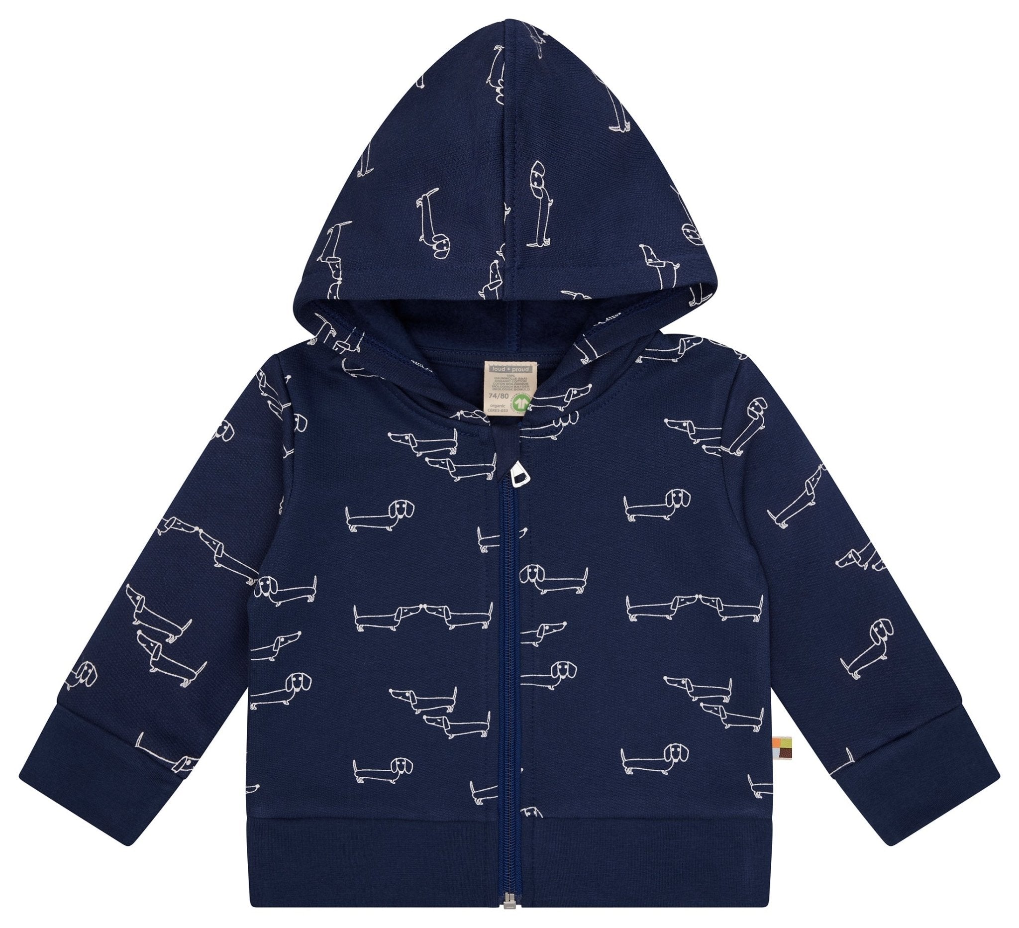 Sweatjacke mit Kapuze - loud + proud - 3162 - ul - 62/68