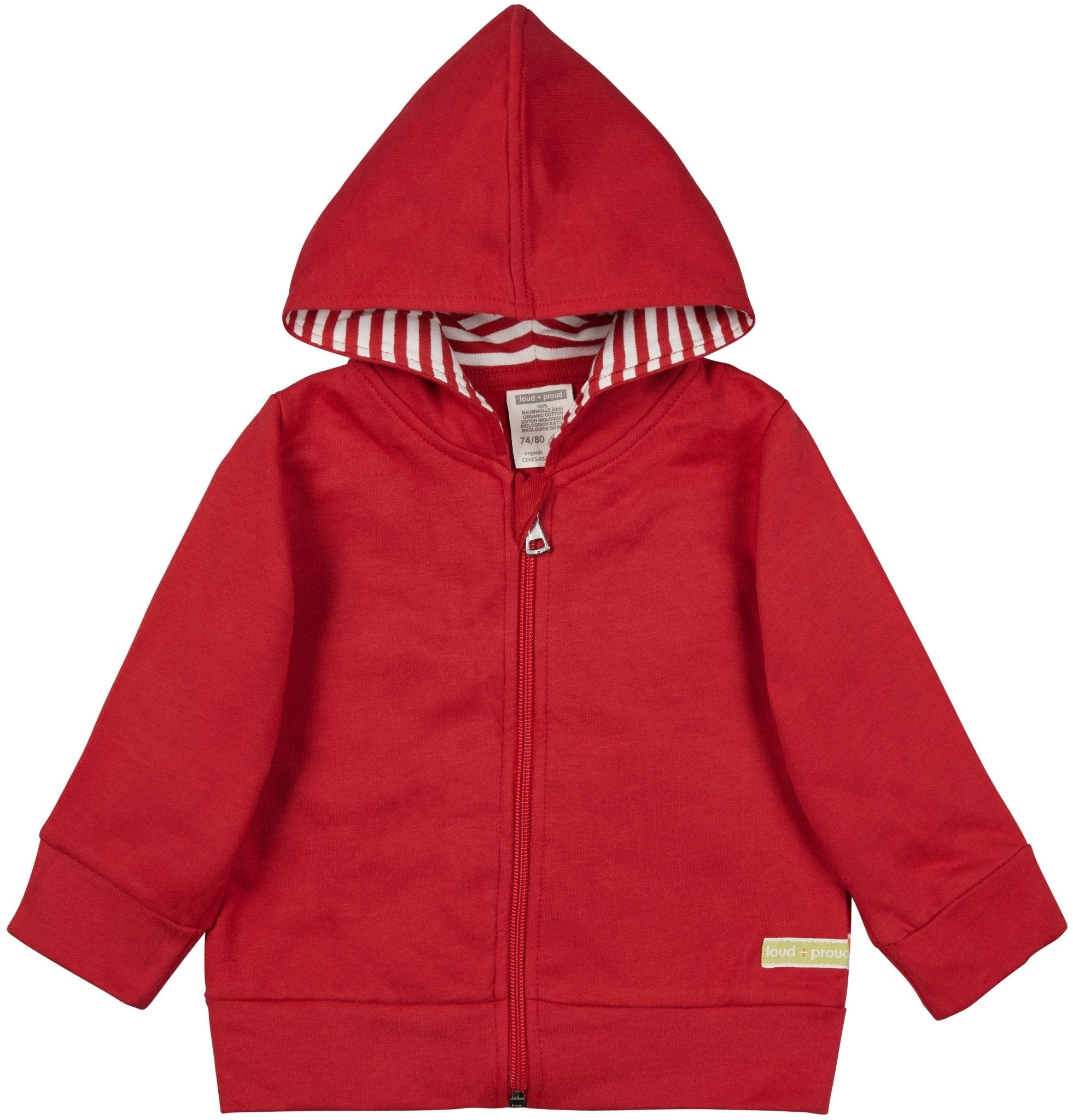 Sweatjacke mit Kapuze - loud + proud - 3085 - to - 50/56