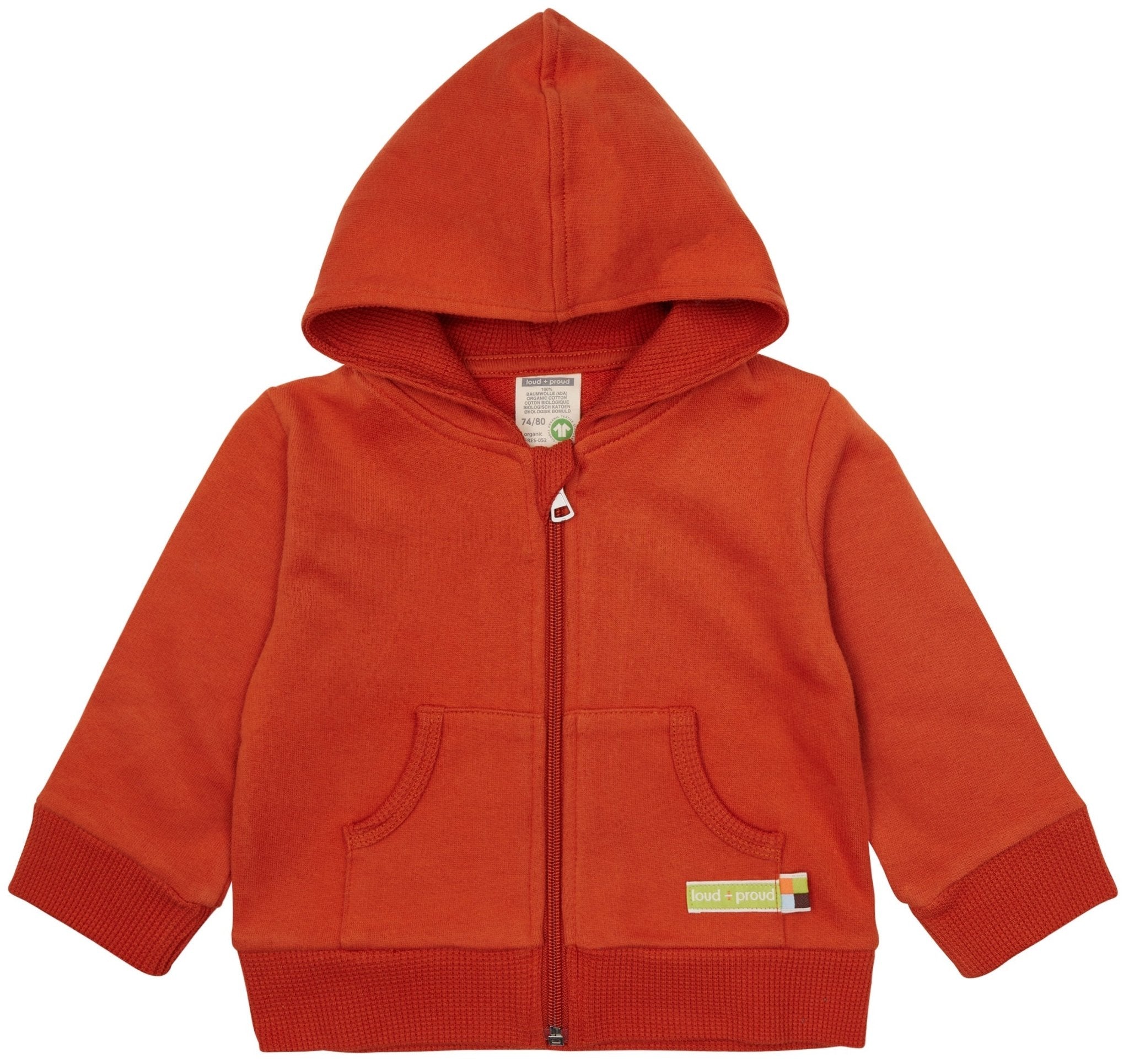 Sweatjacke mit Kapuze - loud + proud - 3134 - ter - 62/68