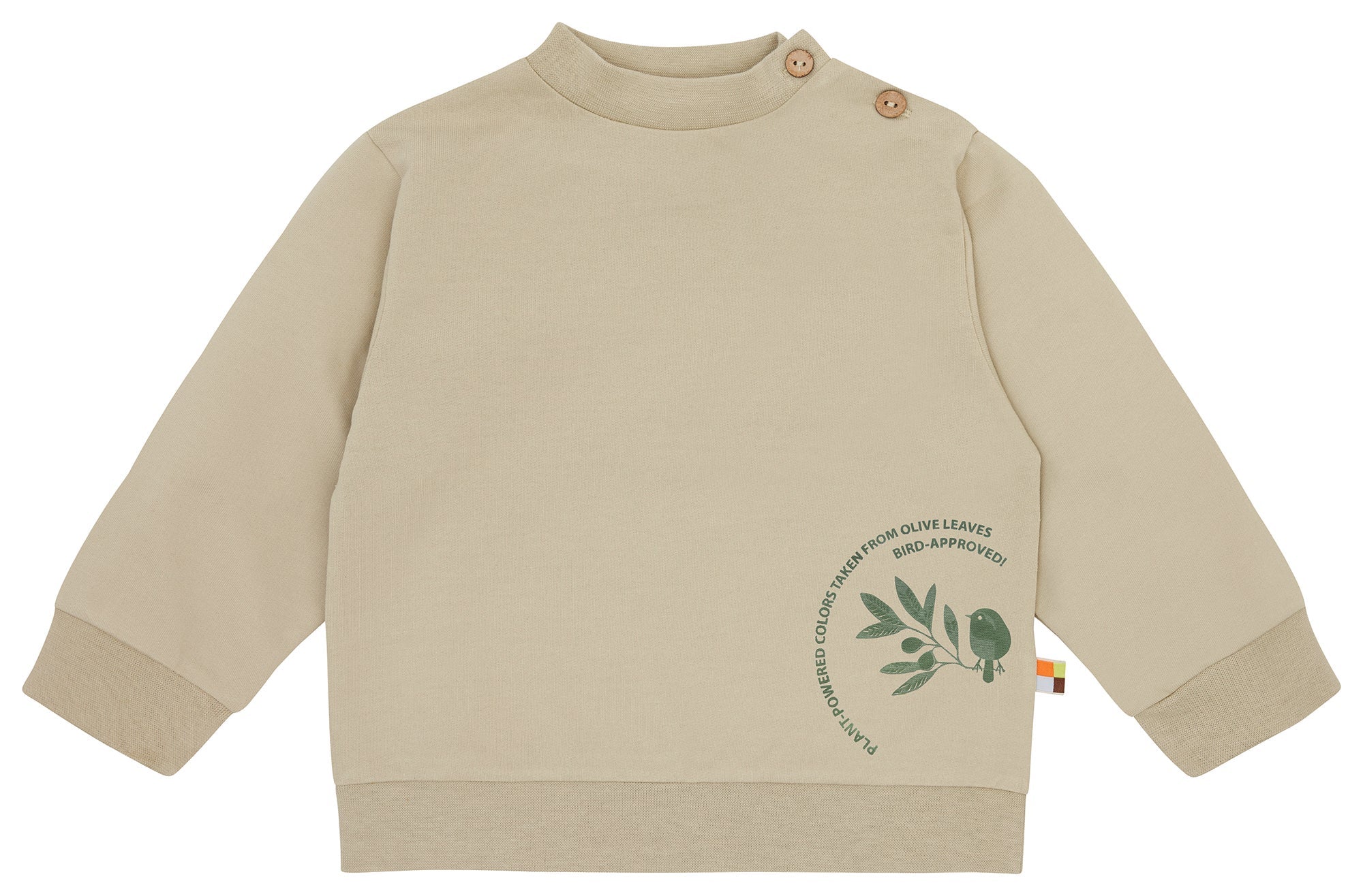Sweatshirt mit Pflanzenfarben gefärbt - loud + proud - 1195 - oli - 62/68