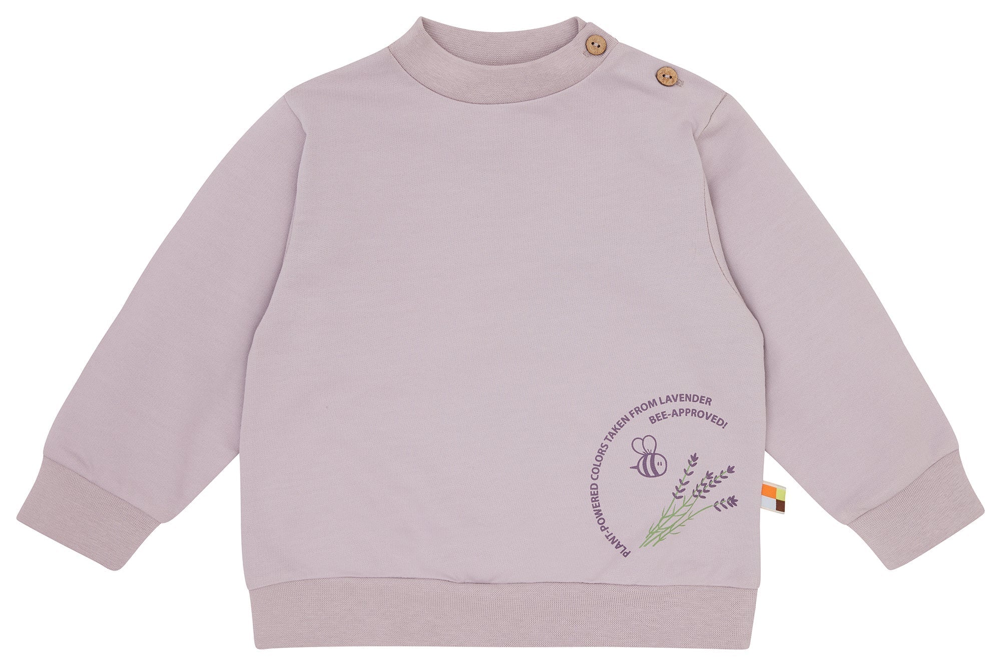Sweatshirt mit Pflanzenfarben gefärbt - loud + proud - 1195 - lav - 62/68
