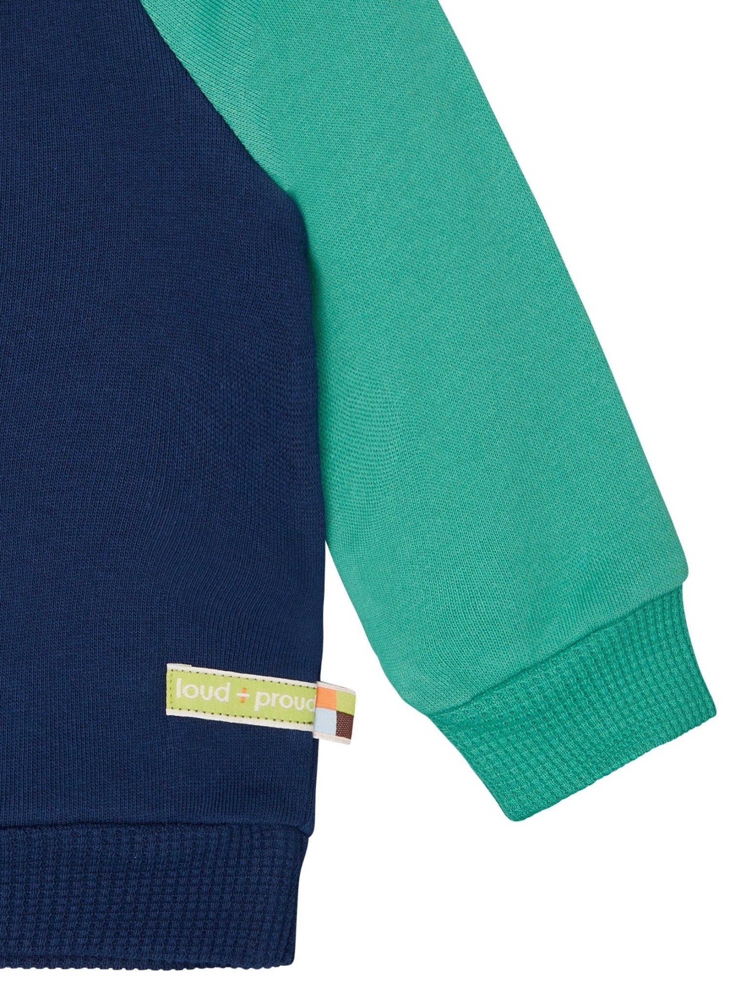 Sweatshirt mit Raglanärmeln - loud + proud - 1160 - ul/pla - 62/68