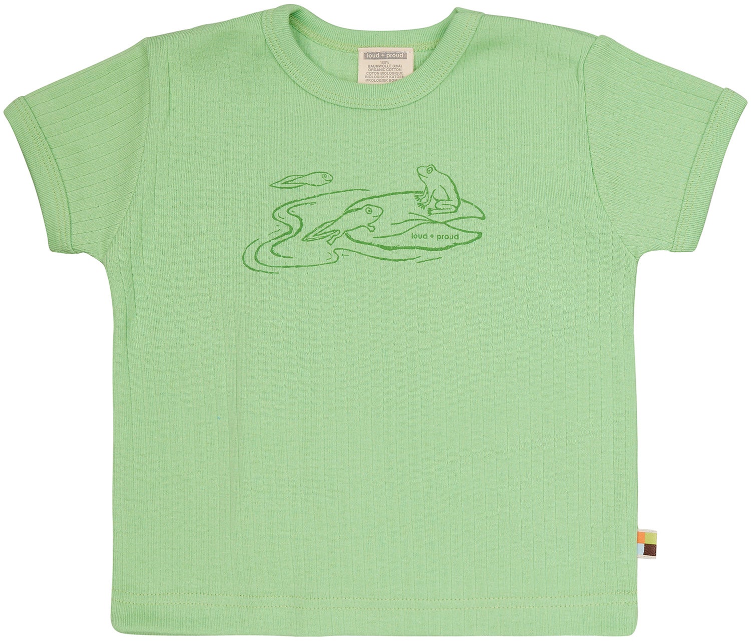 T-Shirt Derby Rib mit Druck - loud + proud - 1150 - op - 62/68