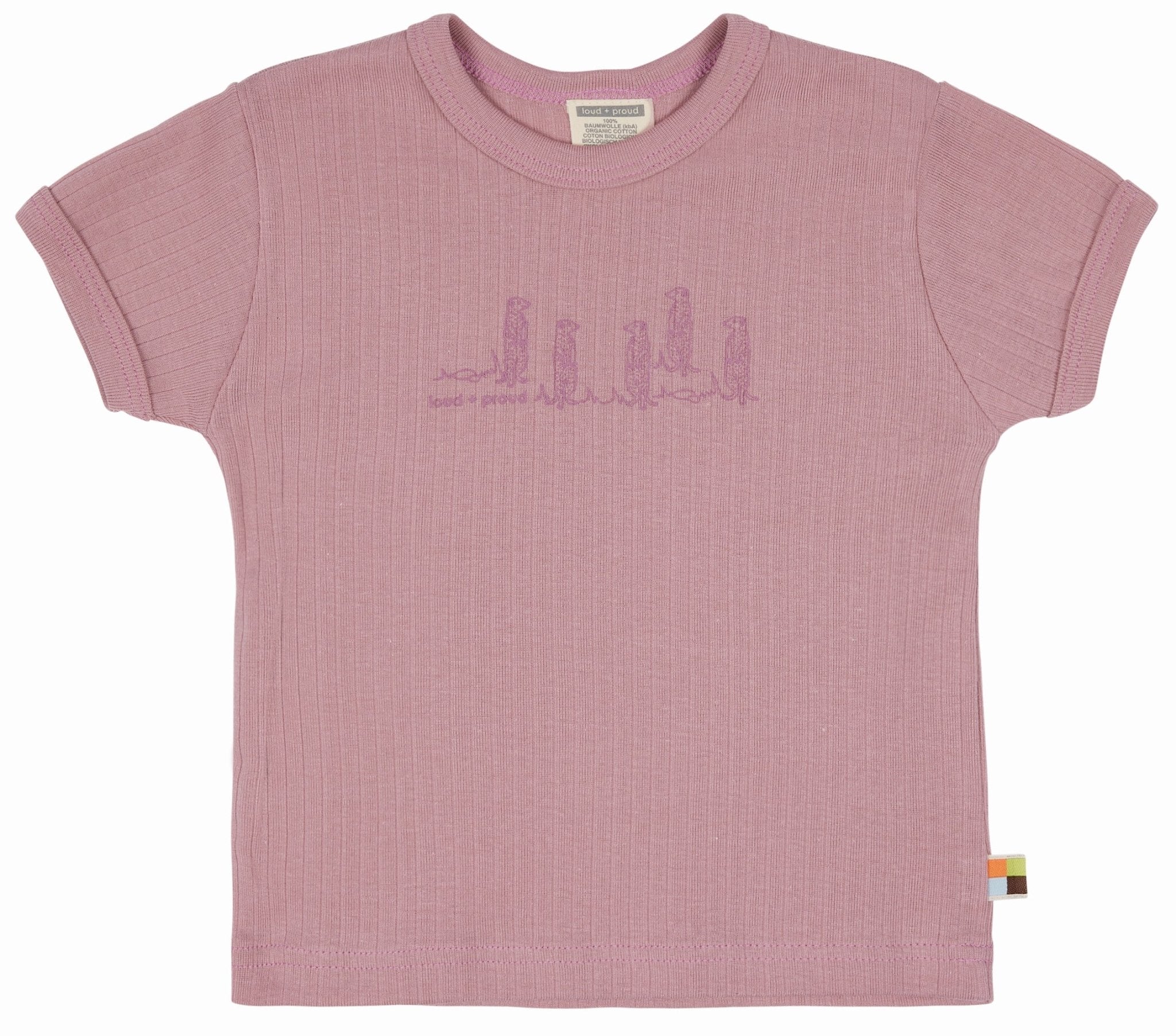 T-Shirt Derby Rib mit Druck - loud + proud - 1120 - ast - 62/68