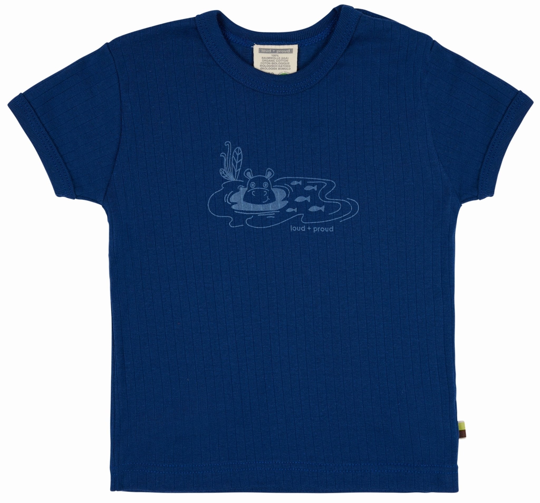 T-Shirt Derby Rib mit Druck - loud + proud - 1120 - ul - 62/68
