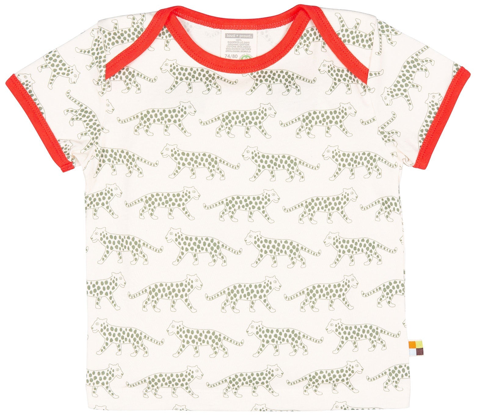  - T-Shirt, Druck - loud + proud - 1024-oli-62/68