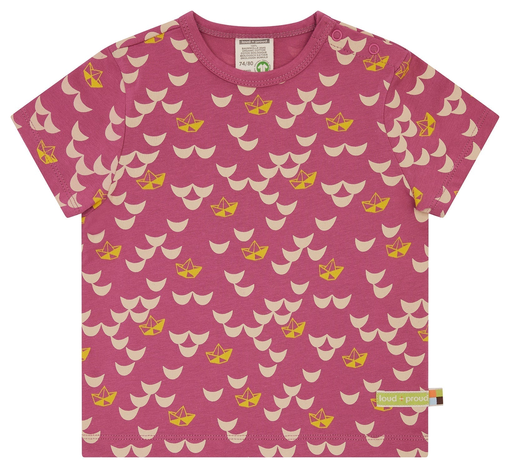 T-Shirt Druck - loud + proud - 1192 - rou - 62/68