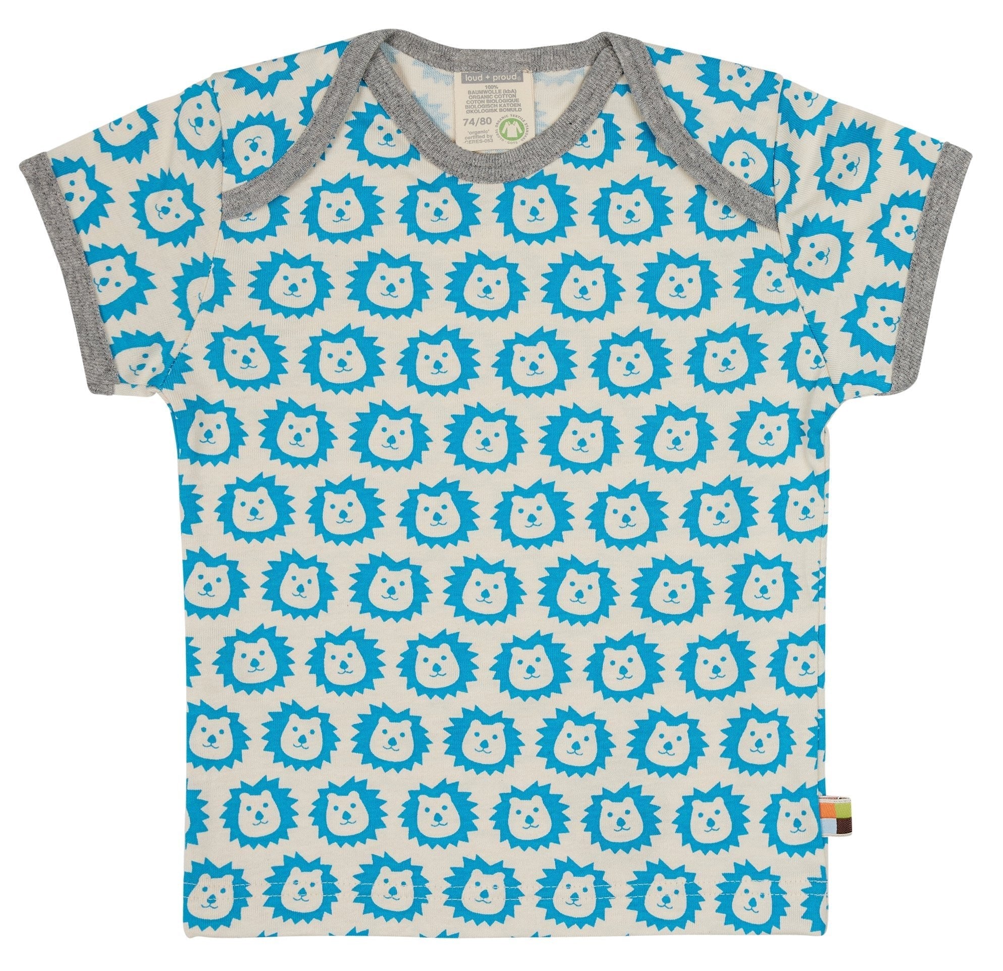 T-Shirt mit Druck - loud + proud - 1111 - aq - 62/68