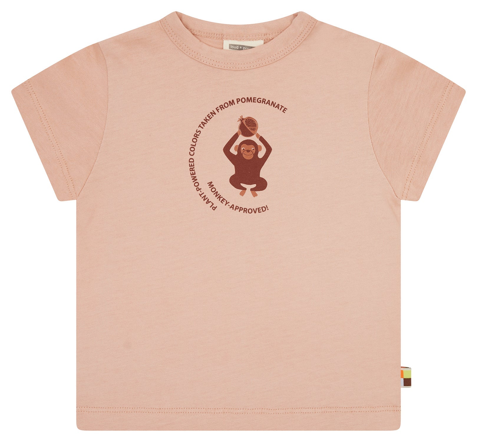T-Shirt mit Pflanzenfarben gefärbt - loud + proud - 1194 - pom - 62/68