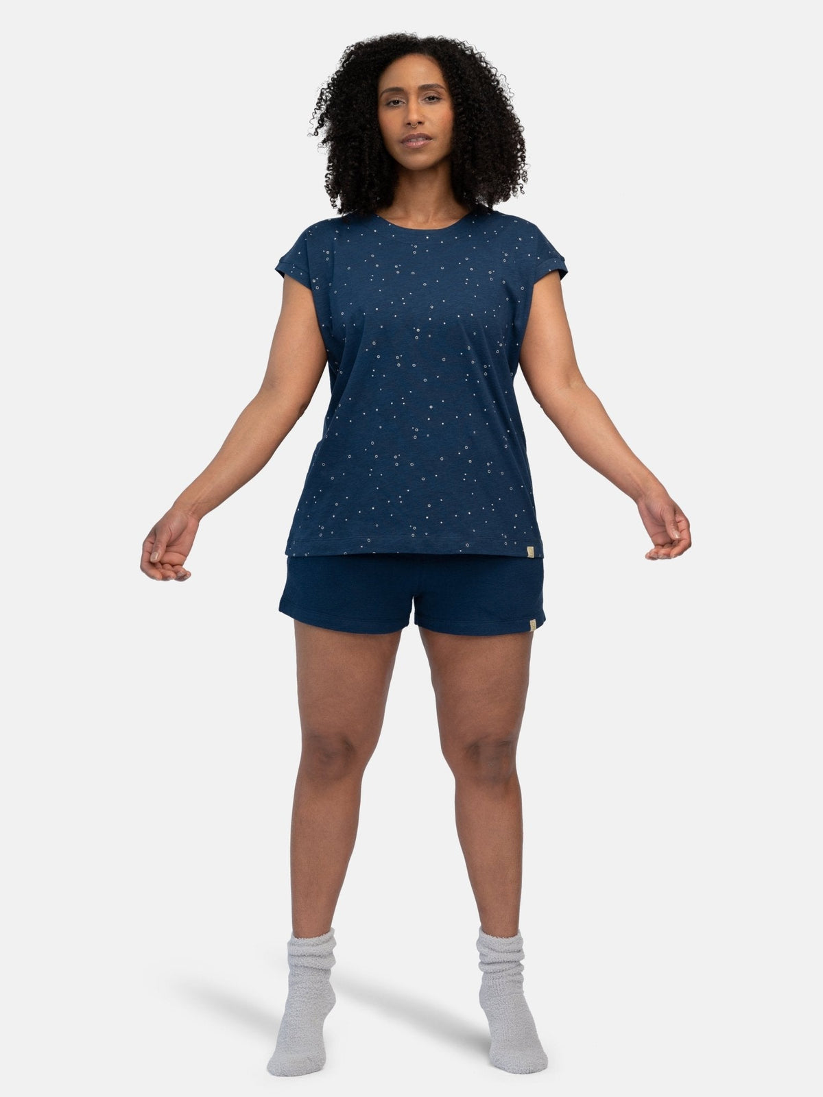 T-Shirt Slub Jersey mit Pünktchen - Druck - loud + proud - G103-ul-36