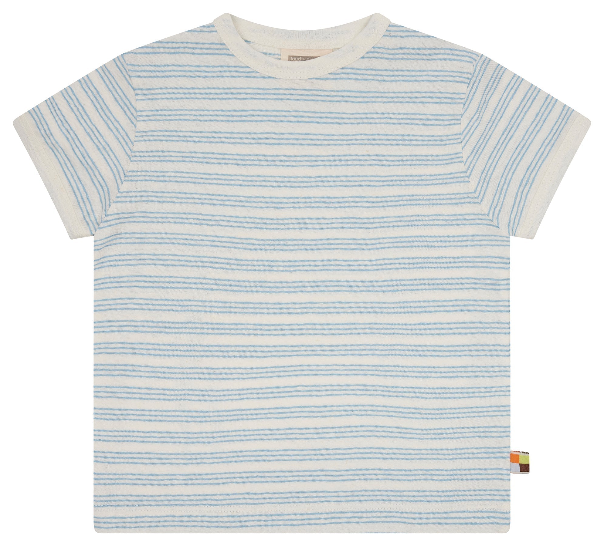 T-Shirt Streifen mit Leinen - loud + proud - 1179 - air - 62/68