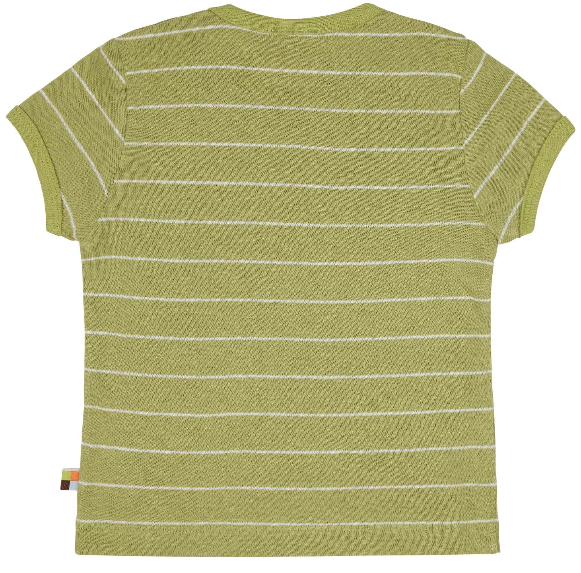 T-Shirt Streifen mit Leinen - loud + proud - 1114 - avo - 62/68